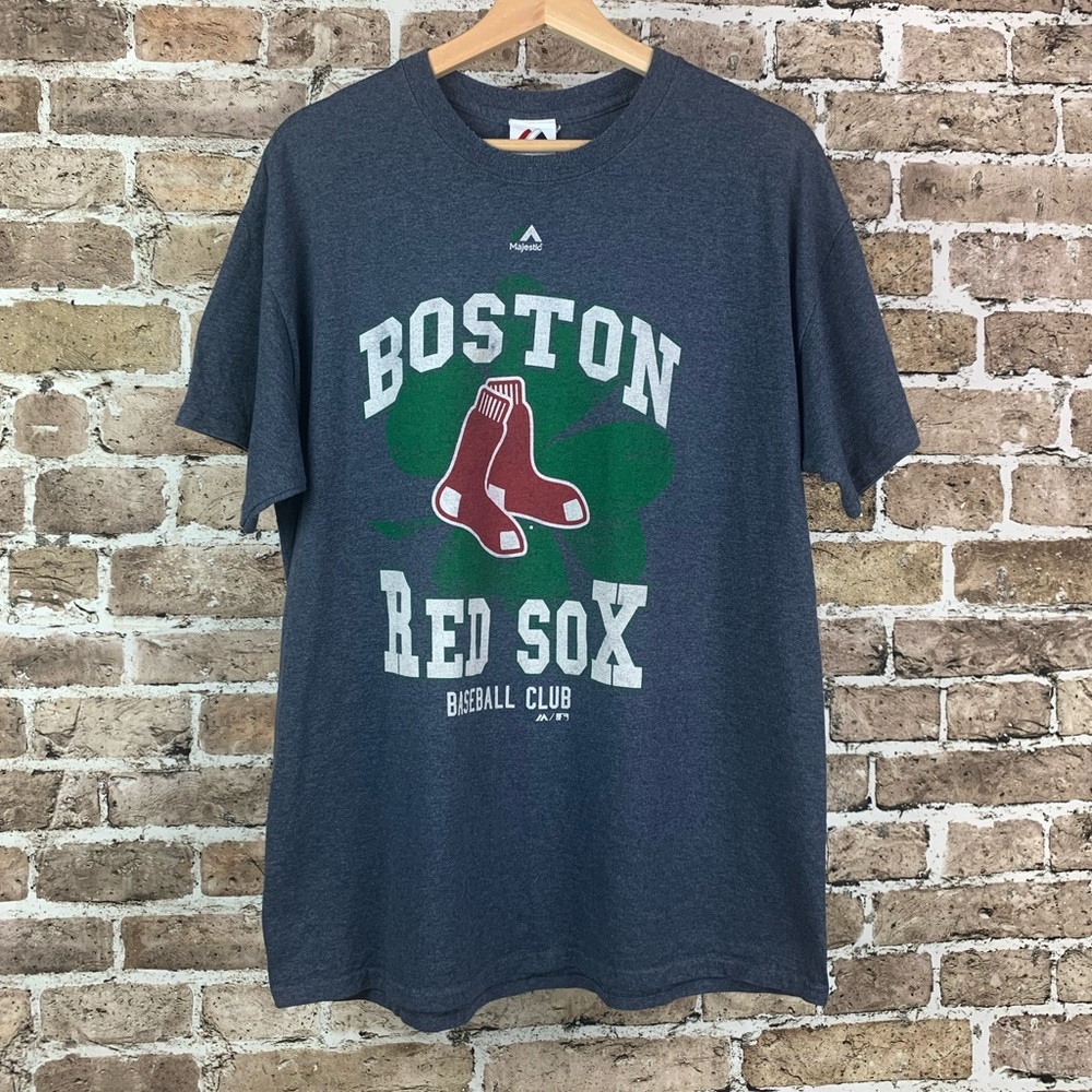MLB Red Sox Men’s T-Shirt Majestic Size Large Blue